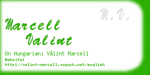 marcell valint business card